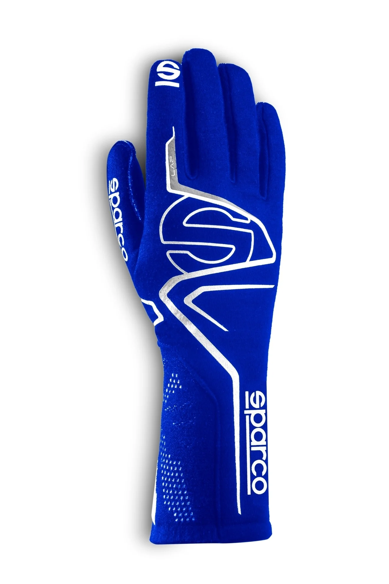 Sparco Competition Gloves Lap - Blue/White - Size 8 (X-Small)