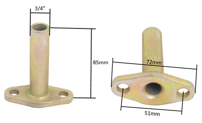 T3/T4/T04E/T04B/T76 3/4" slip in hose Turbocharger Oil drain flange - Image 3
