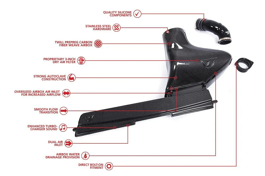 Unitronic Carbon Fiber Intake System with Air Duct for Tiguan MK2 Gen3-B - Image 2