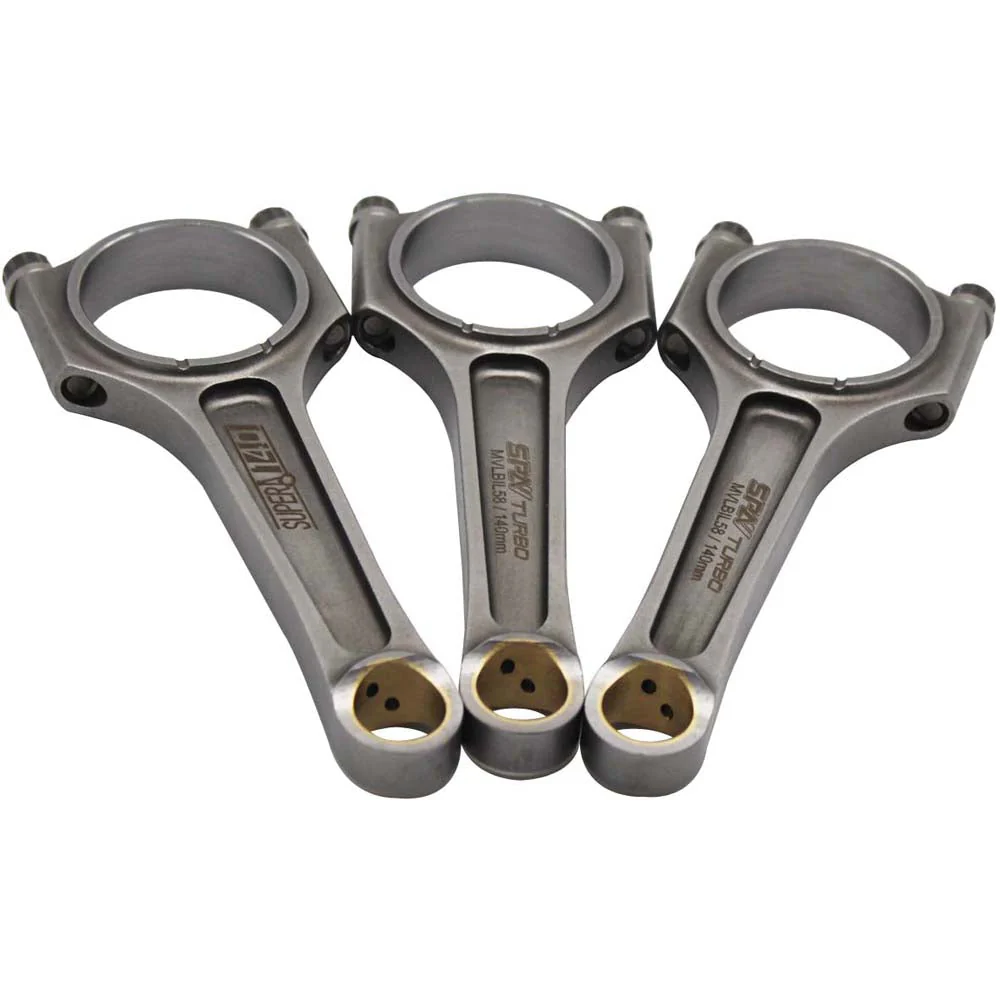 VW 140 MM 4340 A-BEAM forged connecting rods UP TSI GTI 1.0 3 cylinder 19mm 3 pcs set - Image 4
