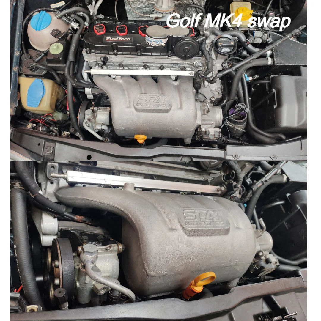 VW 2.5L 5 CYLINDER 20V 07K CAST ALUMINUM INTAKE MANIFOLD - WITH FUEL RAIL - BLACK - PRE SALE - Image 7