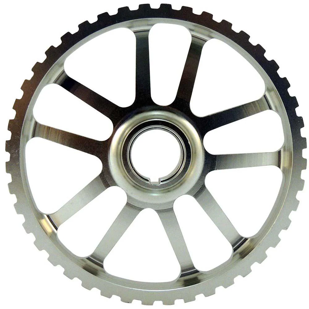 VW 74-98 8V Y series lightweight fixed cam pulley / intermediate shaft - Silver - Image 2