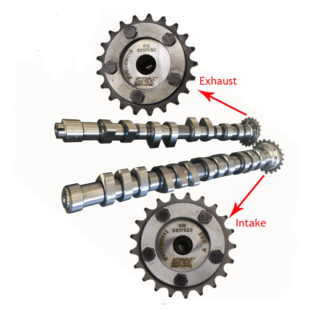 VW B5 T3 top mount turbo twin scroll manifold wastegate "i" + 252 / 260 High Performance Camshaft set - Image 10