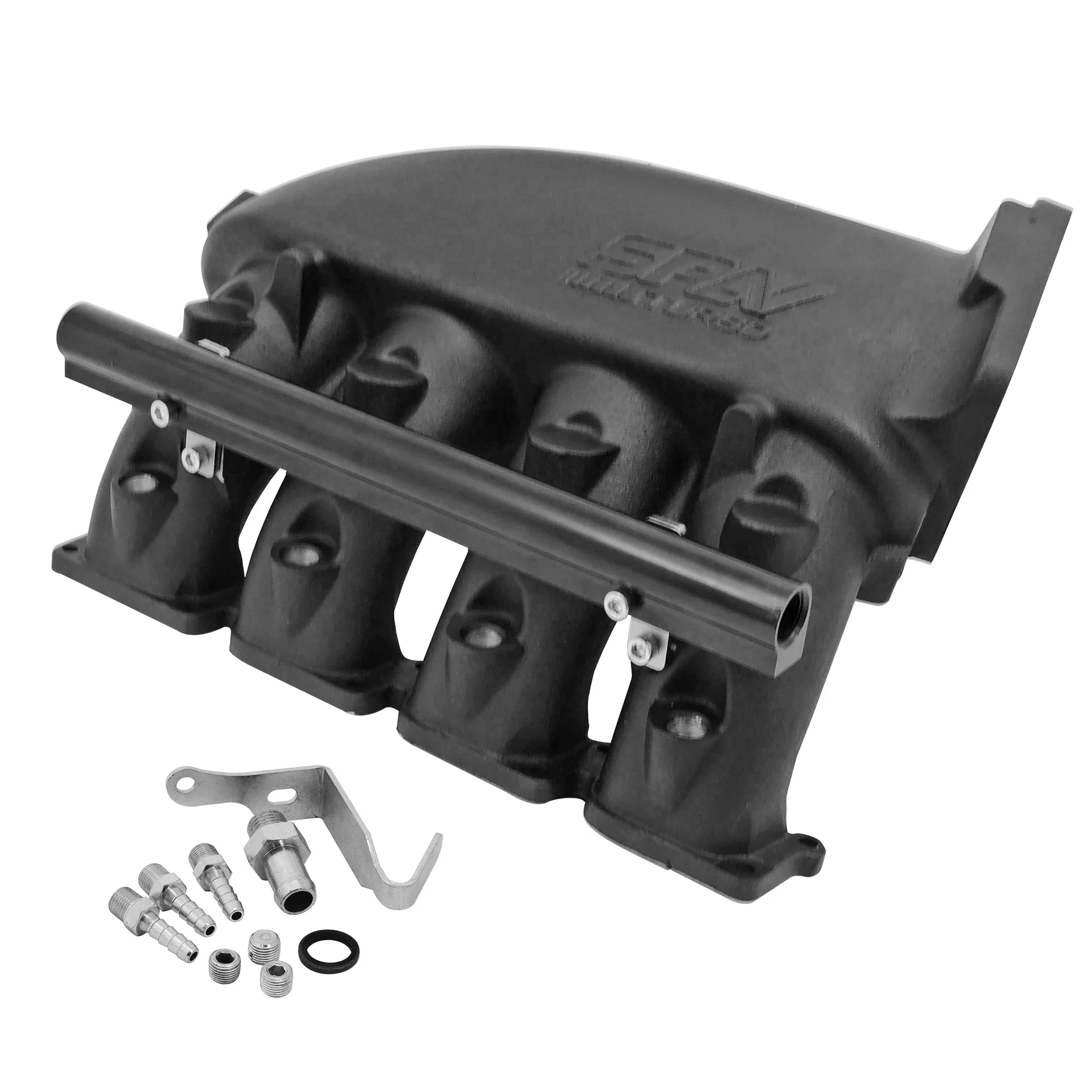 VW MKIV GTI T3 Twin Scroll Top Mount Flange Turbocharger Exhaust Manifold + Cast Aluminum Intake Manifold - Image 2