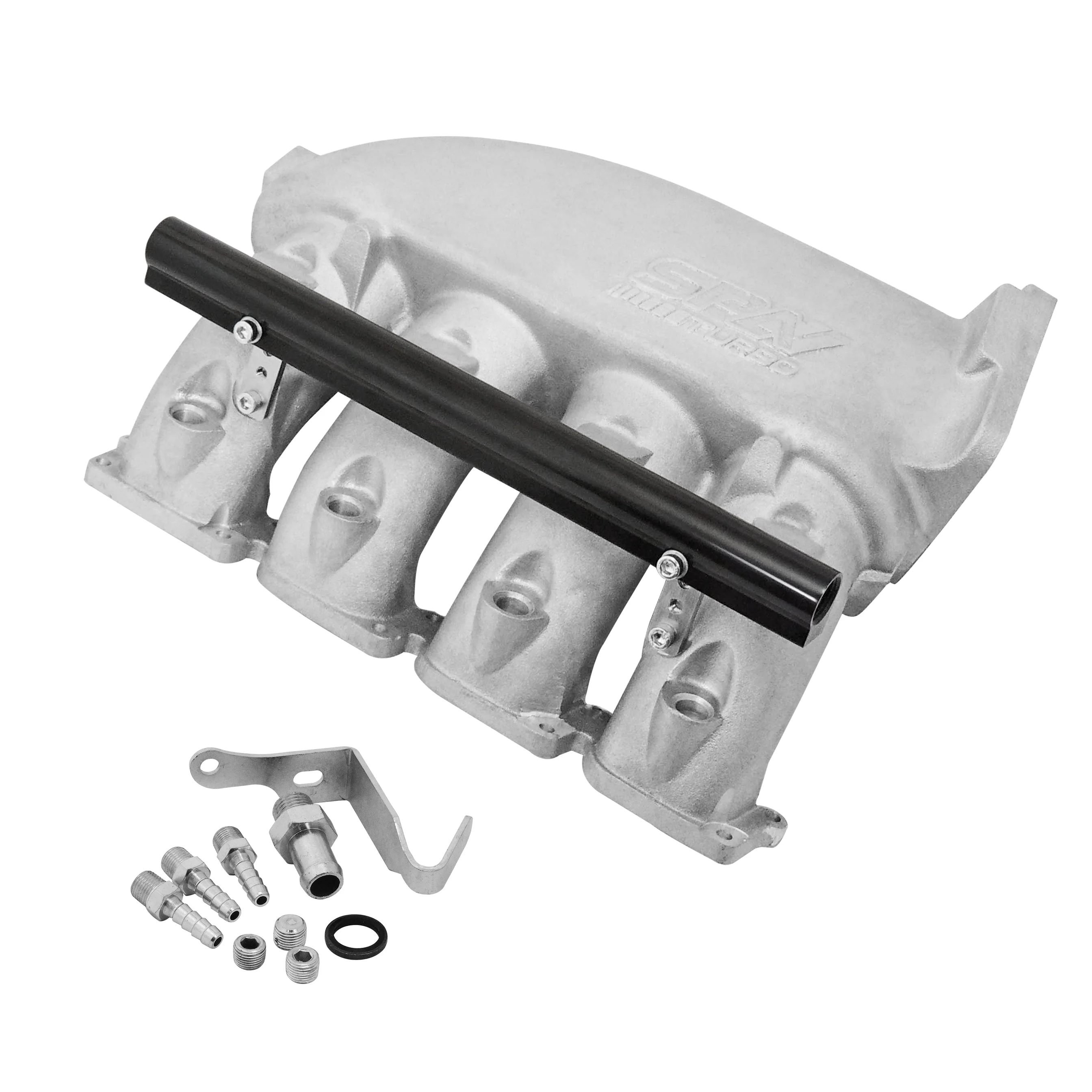 VW MKIV GTI T3 Twin Scroll Top Mount Flange Turbocharger Exhaust Manifold + Cast Aluminum Intake Manifold - Image 3