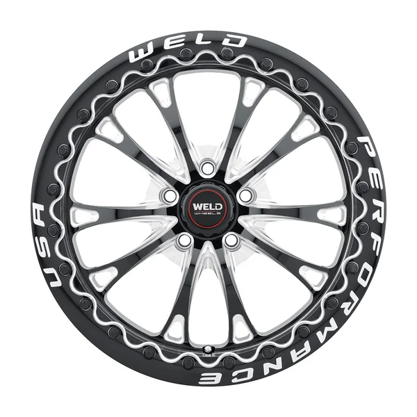Weld Racing Belmont Beadlock 17x10 / 5x120 BP / ET42 / 7.15in BS / 78.1 CB Wheel - Gloss Black Milled - Image 2