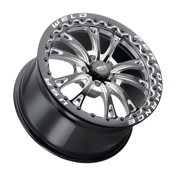 Weld Racing Belmont Beadlock 17x10 / 5x120 BP / ET42 / 7.15in BS / 78.1 CB Wheel - Gloss Black Milled - Image 3