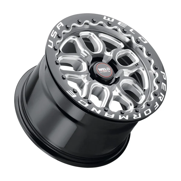 Weld Racing Laguna Beadlock 17x10 / 5x120 BP / ET42 / 7.15in BS / 78.1 CB Wheel - Gloss Black Milled - Image 3