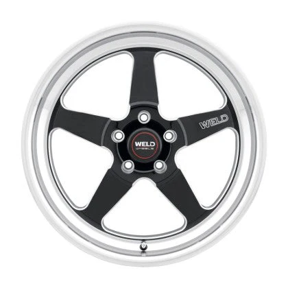 Weld Racing S155 Ventura Drag 18x8 / 5x120 BP / ET15 / 5.1in BS / 78.1 CB Wheel - Gloss Black Milled - Image 3