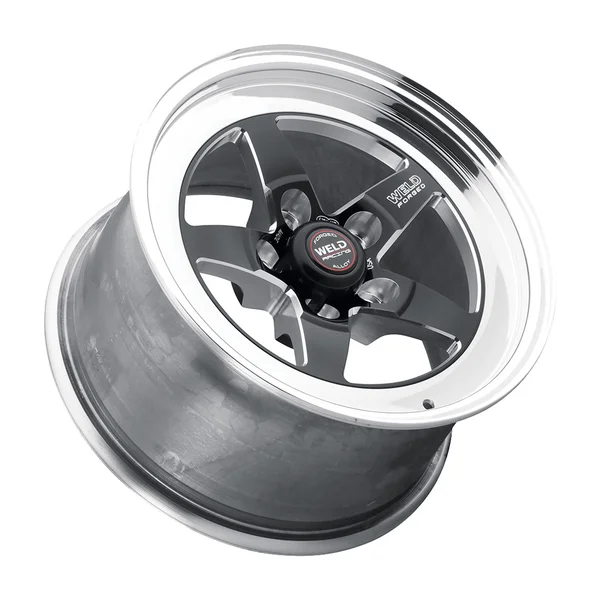 Weld Racing S71 15x10 / 5x120 BP / ET51 / 7.5in BS Wheel - Black Center with Polished Shell - Image 3