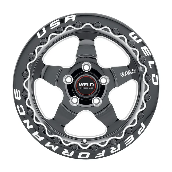 Weld Racing S904 Ventura Bead Lock 17x10 / 5x112 BP / ET40 / 7.1in BS / 78.1 CB Wheel - Gloss Black Milled - Image 2