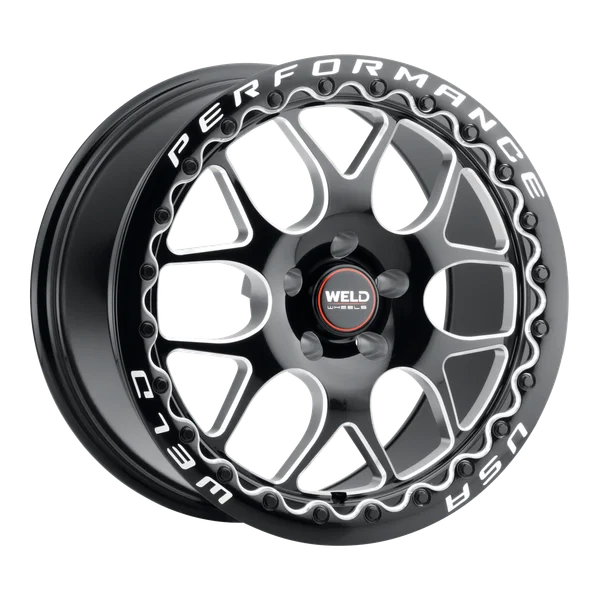 Weld Racing Solana Beadlock 17x10 / 5x120 BP / ET42 / 7.15in BS / 78.1 CB Wheel - Gloss Black Milled